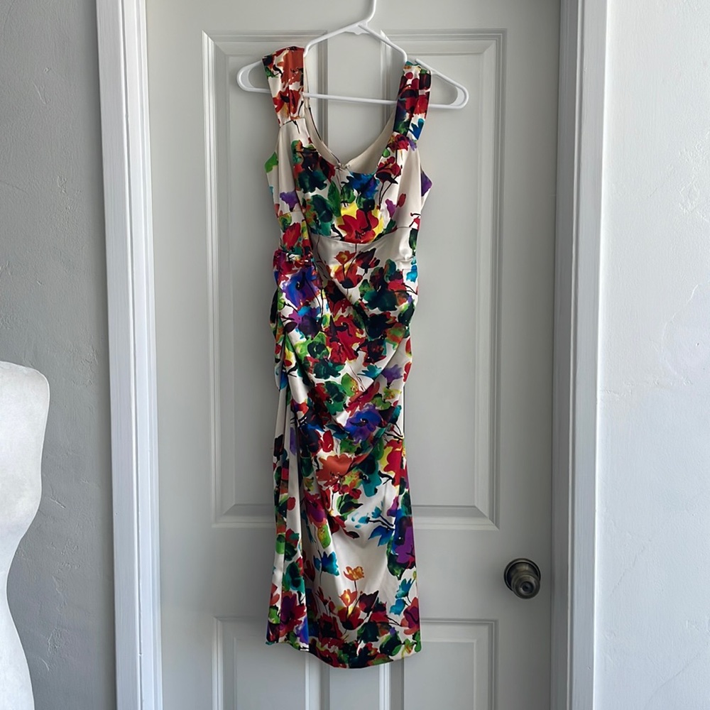 Floral midi sheath dress